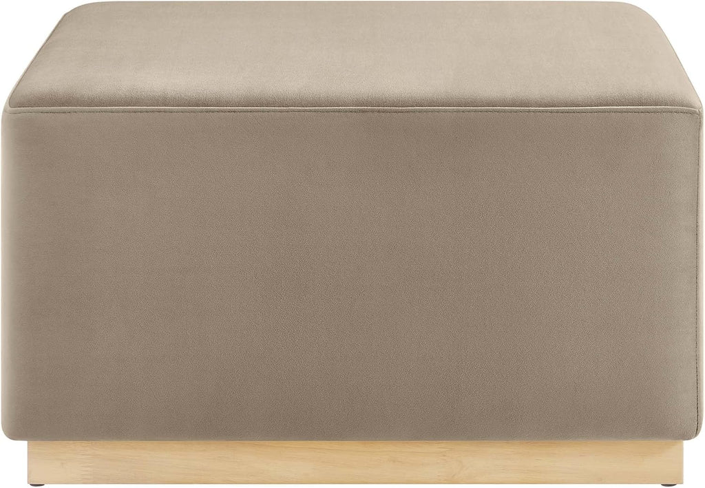 Modway Large 28" Square Performance Velvet Upholstered Upholstered Ottoman