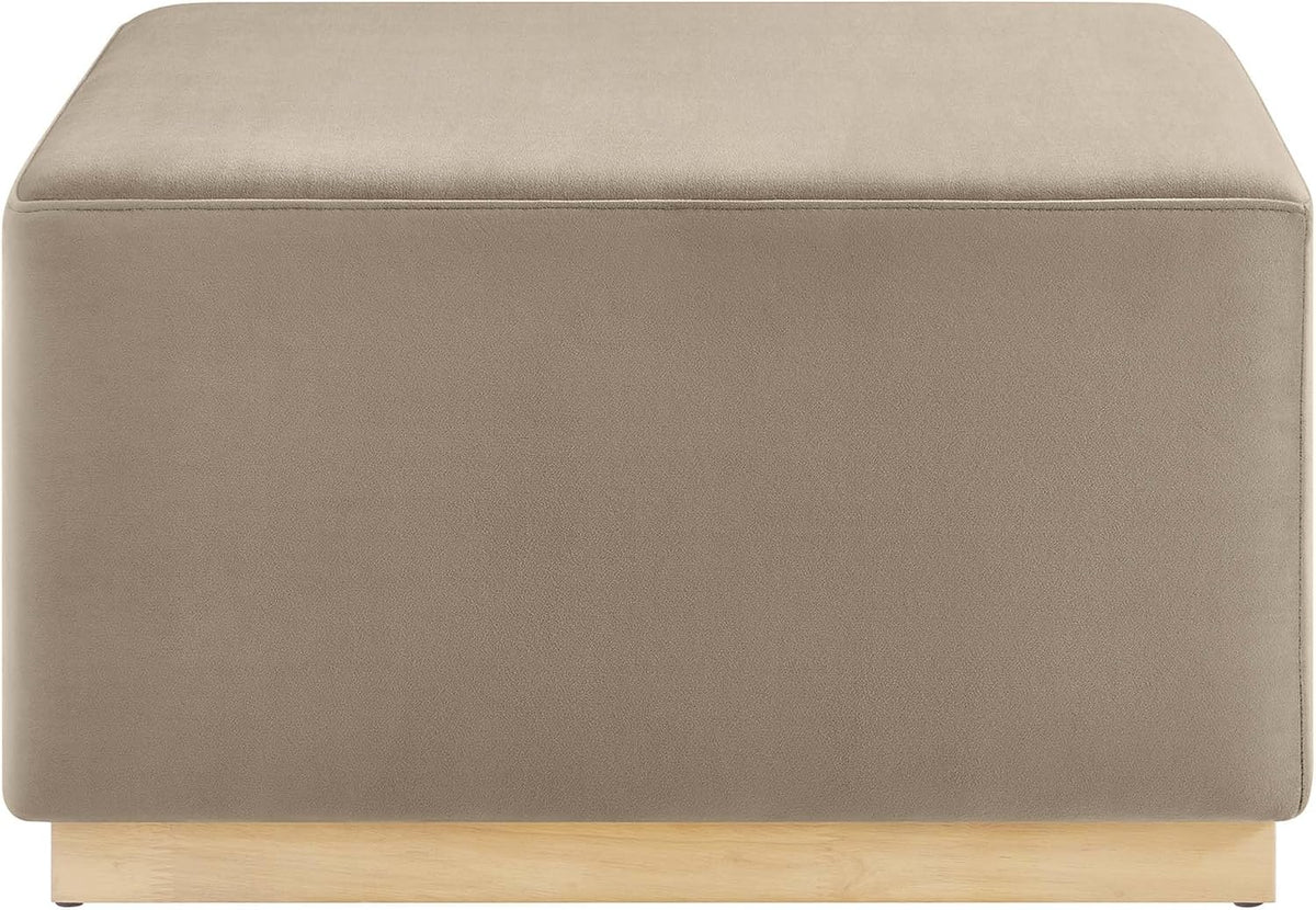 Modway Large 28" Square Performance Velvet Upholstered Upholstered Ottoman