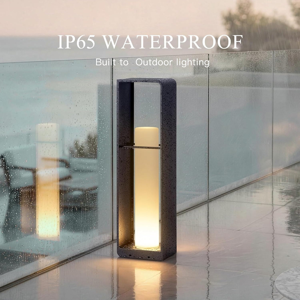 Smart Floor Lamp Dimmable, Solar Lanterns Outdoor with Remote Control