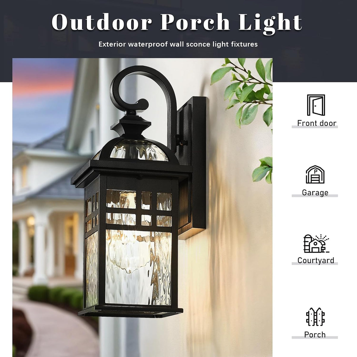 Exterior Lantern Lights 2 Pack Garage Light Lanterns
