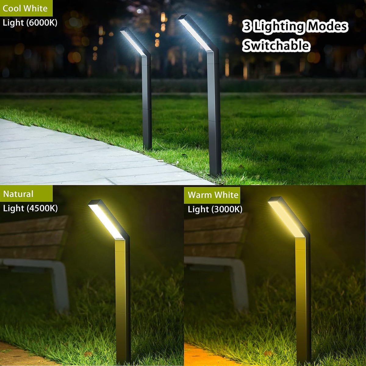 Solar Outdoor Pathway Lights, IP65 Waterproof, Landscape Lights, 4 Pack