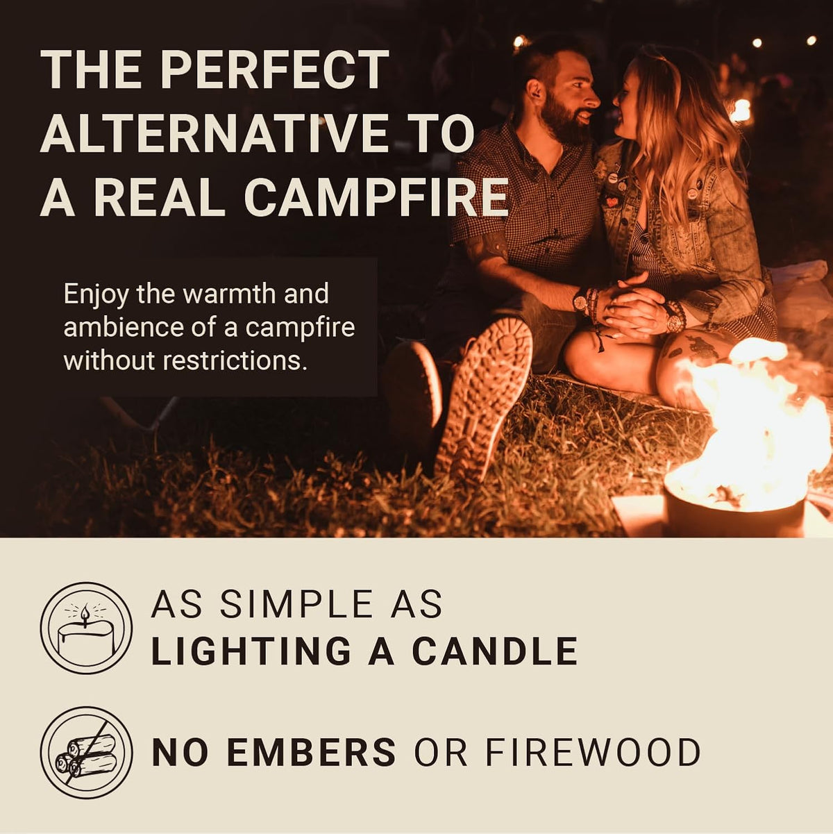 Radiate 2 Pack XL 8" Portable Campfire As Seen On Shark Tank - Up to 2 Hours of Burn Time, Reusable Travel Fire Pit for Camping, Patios & Beach Days - Great Alternative to a Real Fire - Made in USA