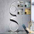 20W 3 Colors Remote Control Dimmable LED Art Table Lamp 21.4 Inch with Touch Switch for Living Room,Bedroom (Black)