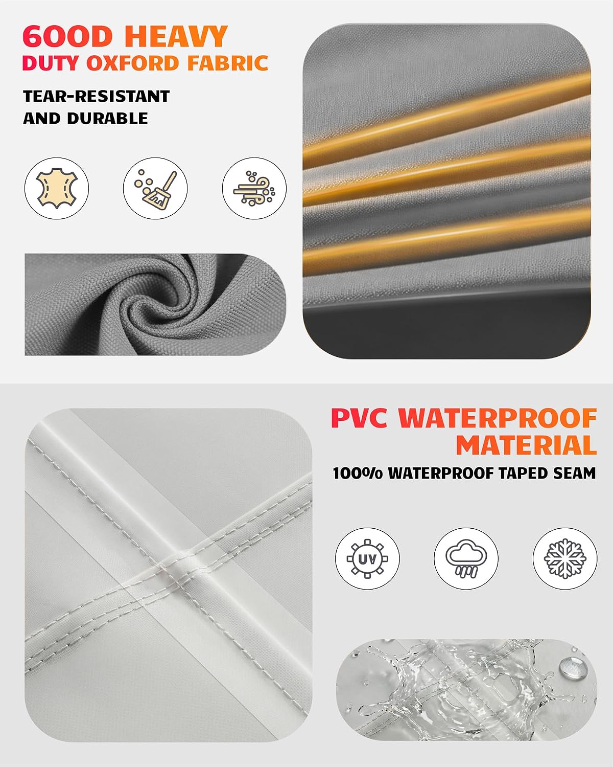 vailge patio chair covers & outdoor furniture covers, close-up detail