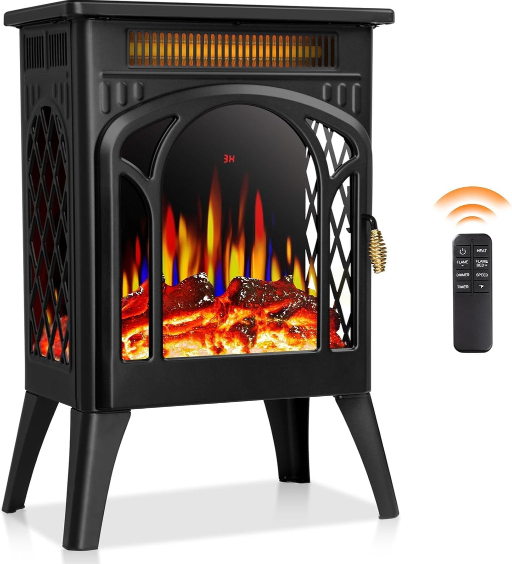 Electactic 1500W Infrared Electric Fireplace Stove 20.5" H w/ 2 Heat Modes