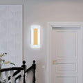 LMQNINE Modern LED Acrylic Gold Wall Sconce White Light 6000K for Bedroom Corridor Stairs Bathroom Indoor Lighting Fixture Lamps Home Room Decor (2- Pack)…