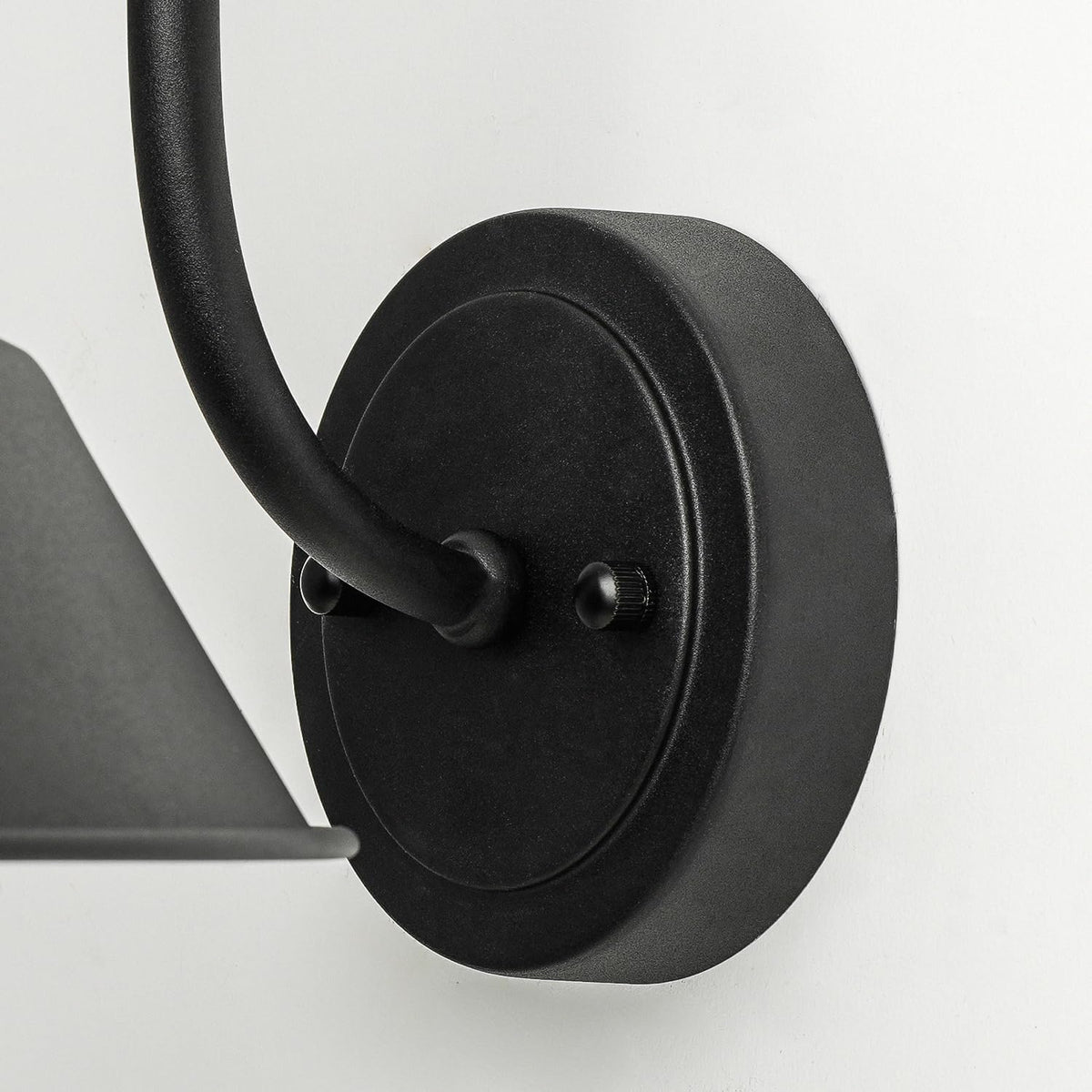 mirrea Farmhouse Outdoor Gooseneck Barn Wall Light, Matte Black, 14", 2 Pack