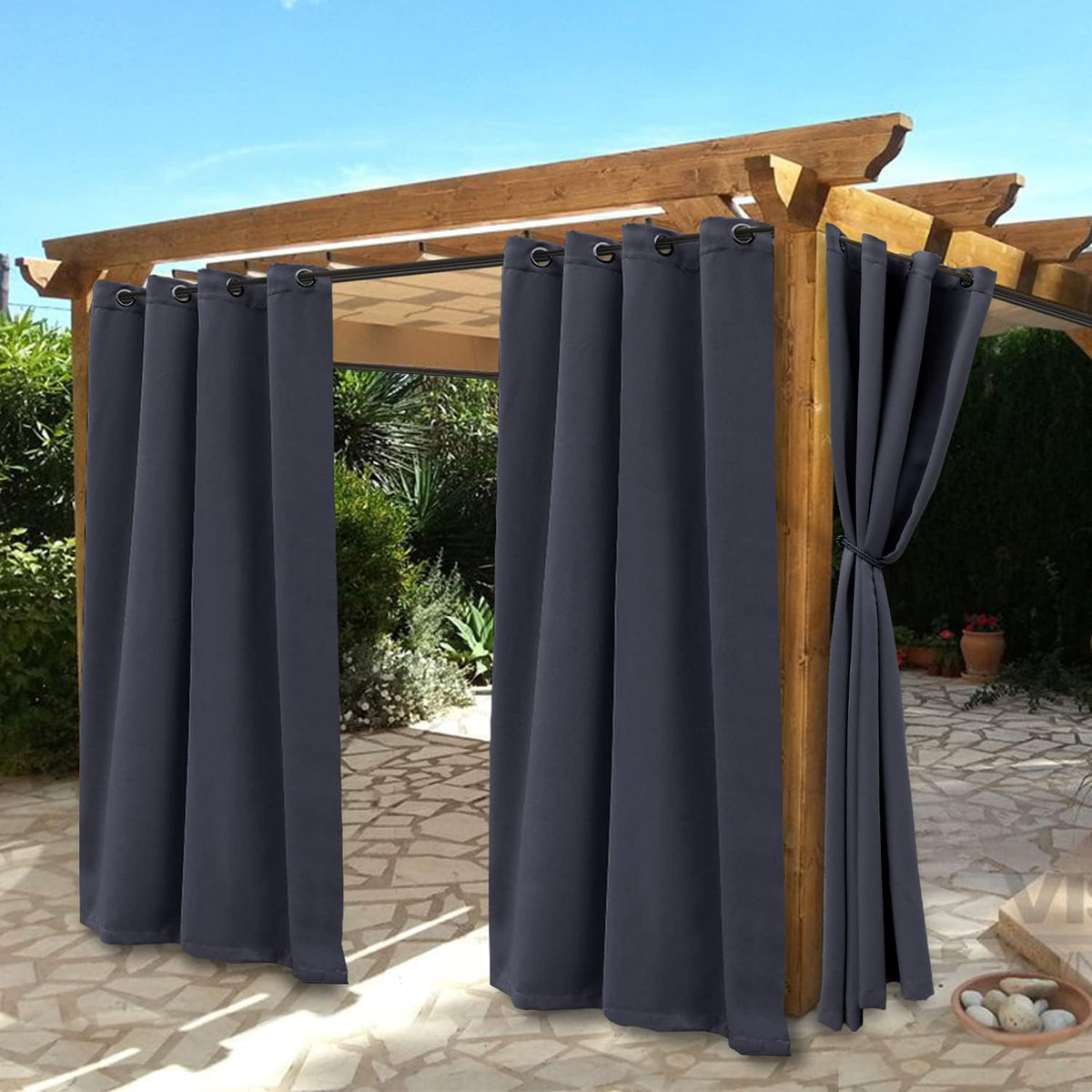 BONZER Waterproof Indoor/Outdoor Curtains for Patio Thermal Insulated