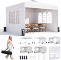 10x10 Pop Up Canopy Tent with 3 Sidewalls & Double Roof Vents