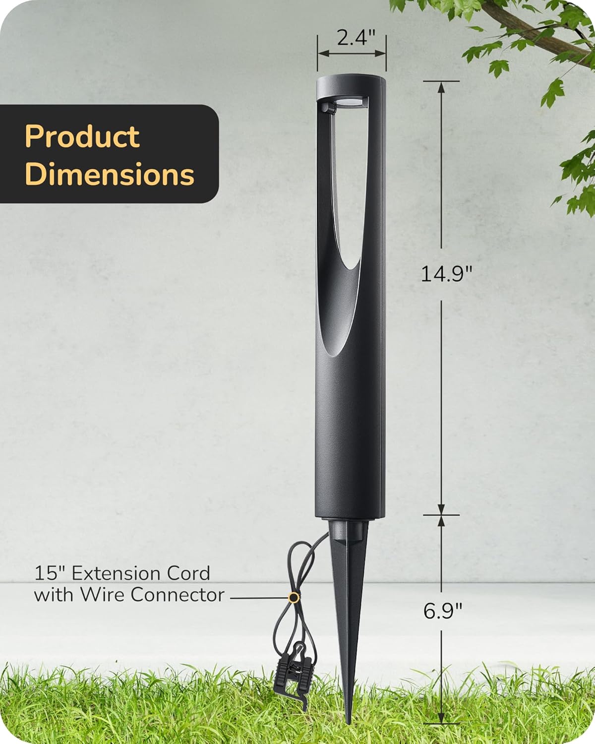 EDISHINE Low Voltage Landscape Lights for Walkway 6 Pack