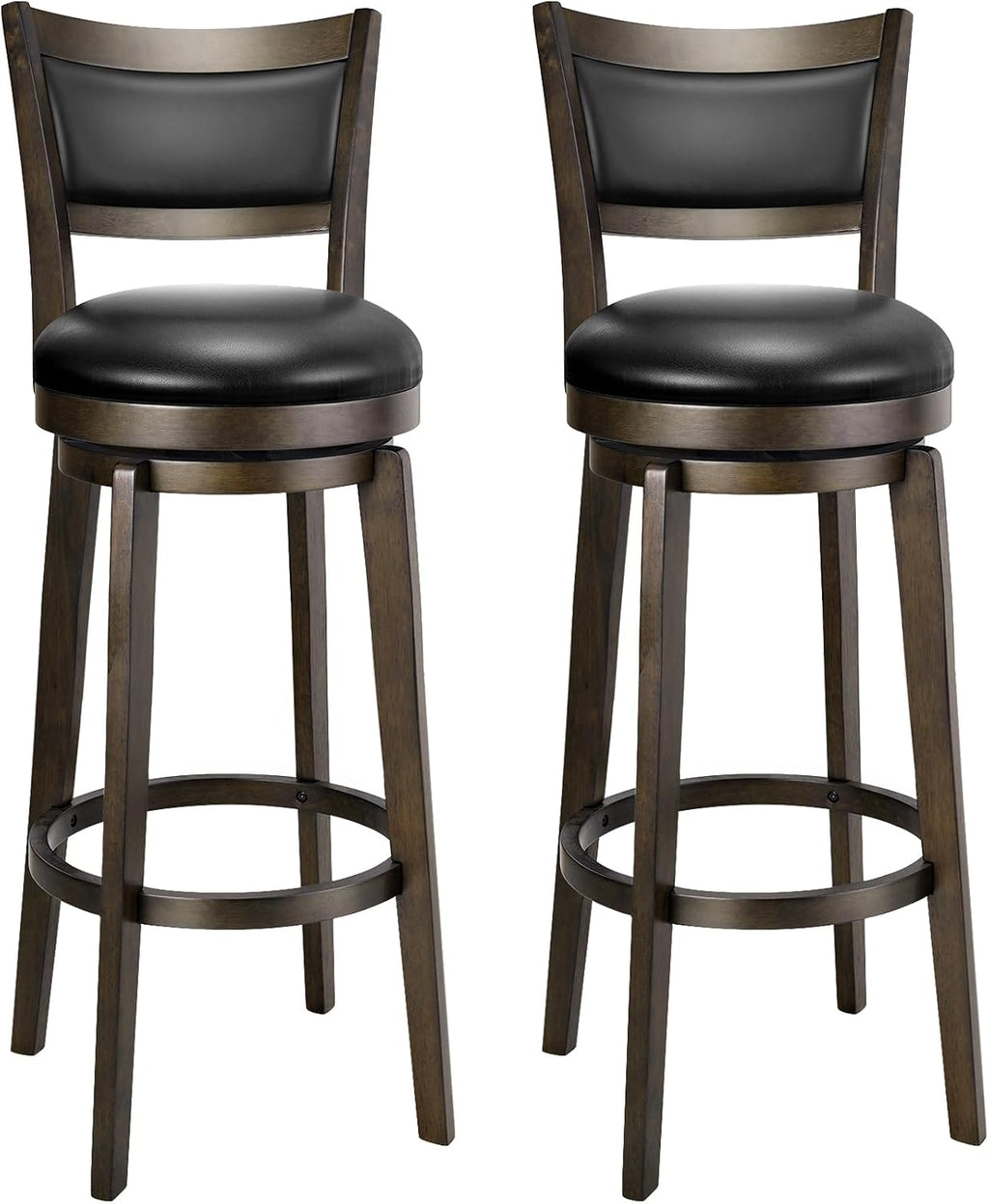 PrimeZone Swivel Bar Stools Set of 2, 34 Inch Extra Tall Bar Height