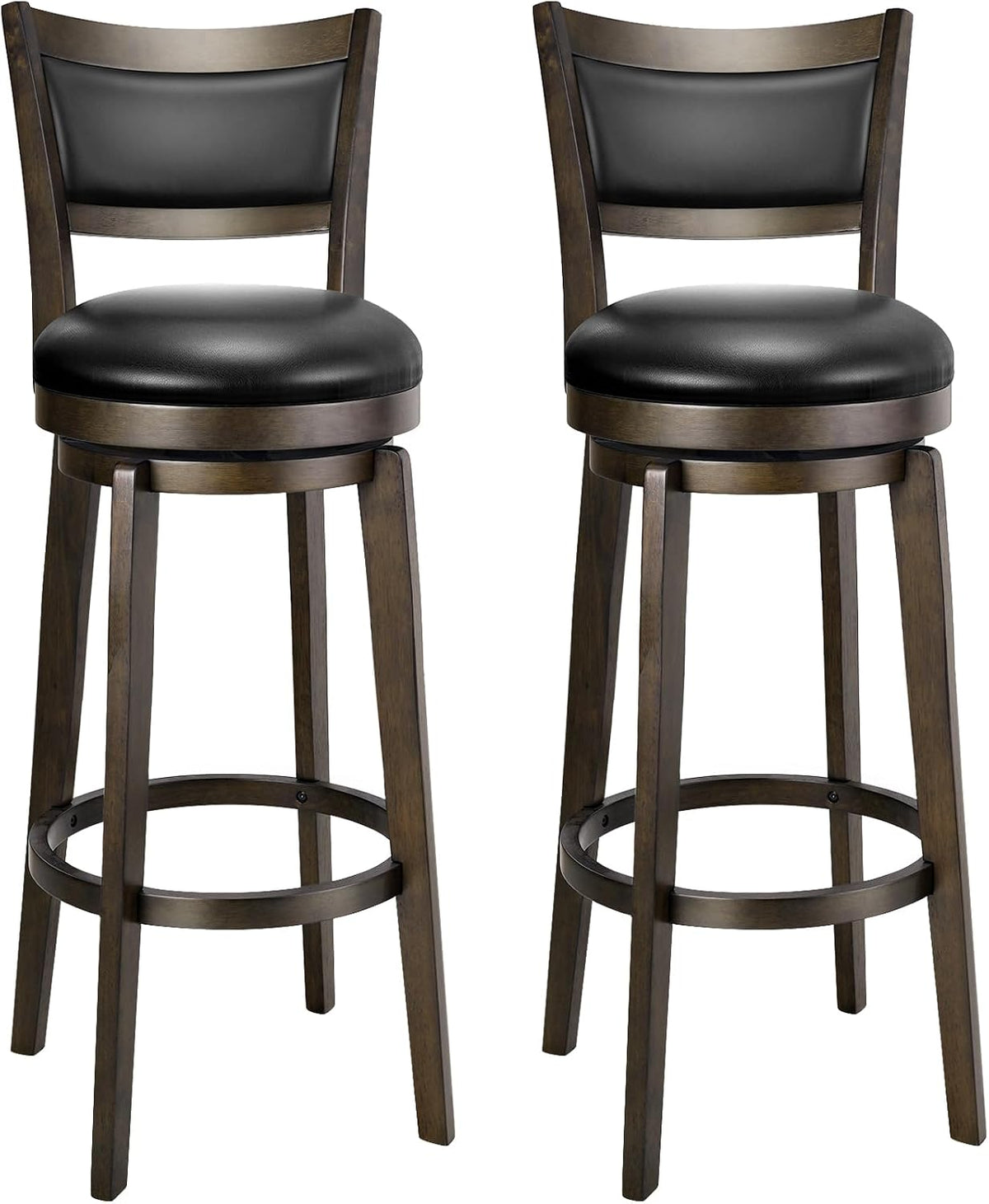 PrimeZone Swivel Bar Stools Set of 2, 34 Inch Extra Tall Bar Height