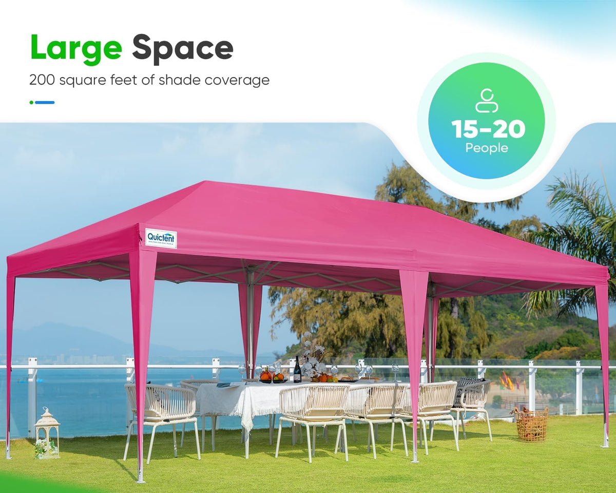 Quictent 10x20 Pop Up Canopy Tent, Event Shelter