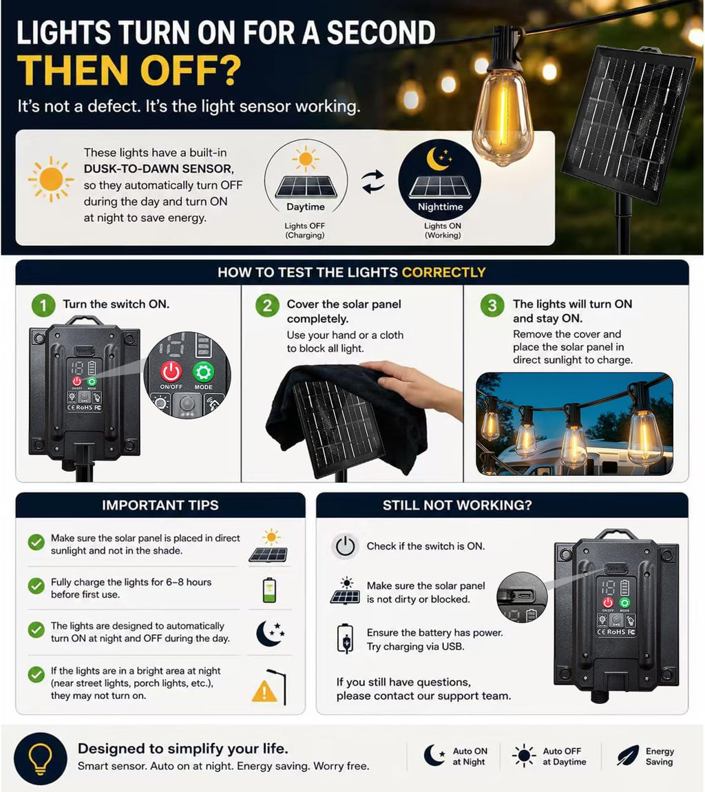 100ft solar string lights outdoor waterproof with remote shown in use