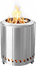 Relaxdays Smokeless Tabletop Fireplace, Stainless Steel, 25 x 22.5 x 22.5 cm, Removable Ash Tray, Camping, Silver