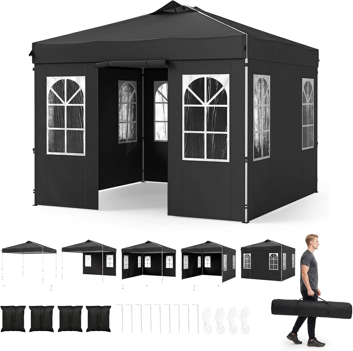 Tangkula 10x10 FT Pop Up Canopy with Center Lock