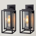 14" Double Cage Outdoor Wall Light, 2Pack Exterior Lantern Sconce