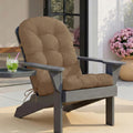 Adirondack Chair Cushion with Non-Slip & Waterproof, 44x19x4 Inch Thick High Back Rocking Chair Cushions Outdoor Indoor, One-Piece Patio Seat Cushion for Glider Porch Rocker Lawn Chair, Brown