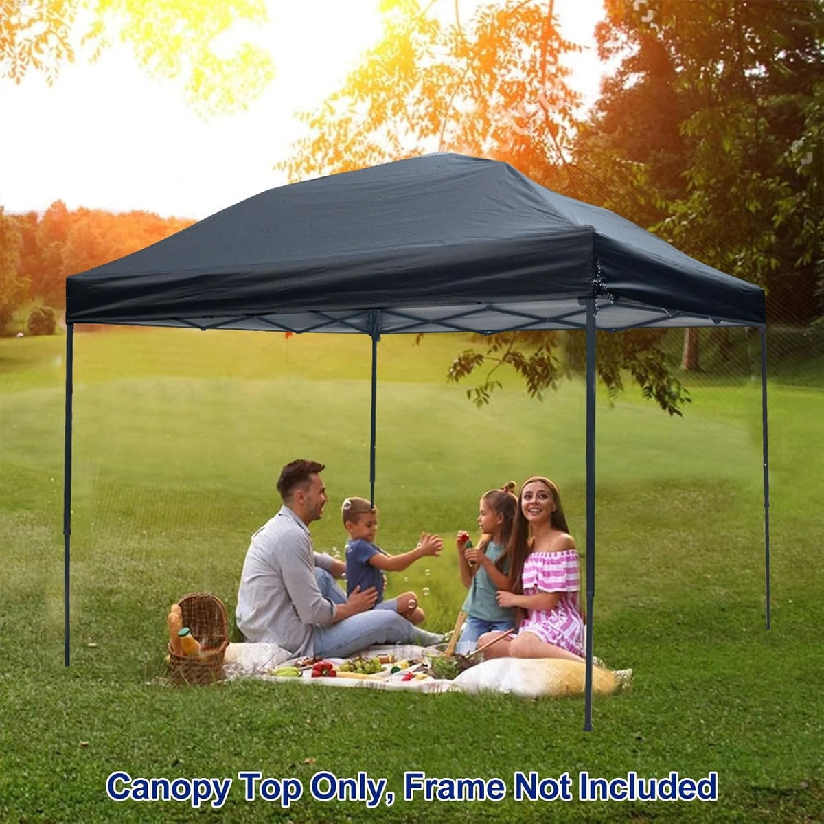 joramoy 10x10 canopy replacement top only straight leg(black), package contents