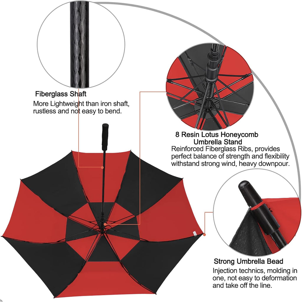 g4free 47/54/62/68/72 inch golf umbrella windproof auto open, package contents