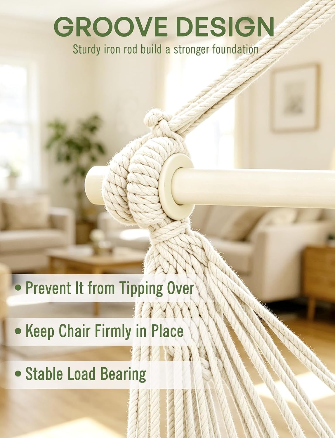 chihee hammock chair handmade woven mesh hanging seat, package contents