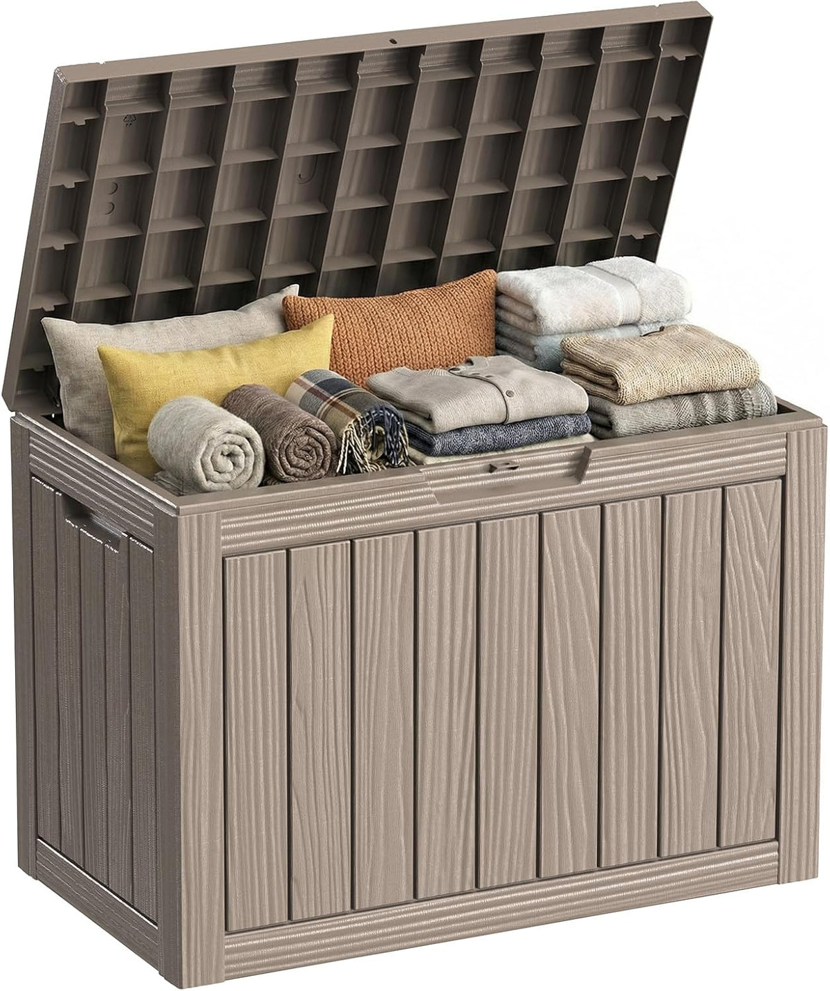 ROJIK 55 Gal Waterproof Deck Box Durable Outdoor Storage Box