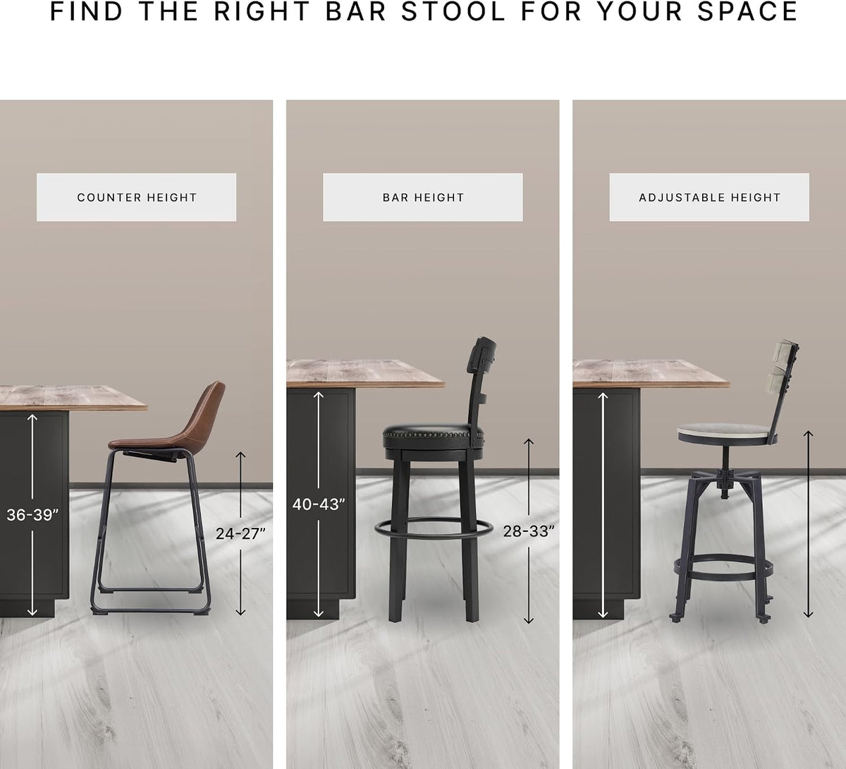 Signature Design by Ashley Counter Height Bar Stools, Set of 2, Farmhouse