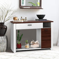 GIANTEX Modern Console Table, 48" Sofa Side Table with Drawers and Cabinet