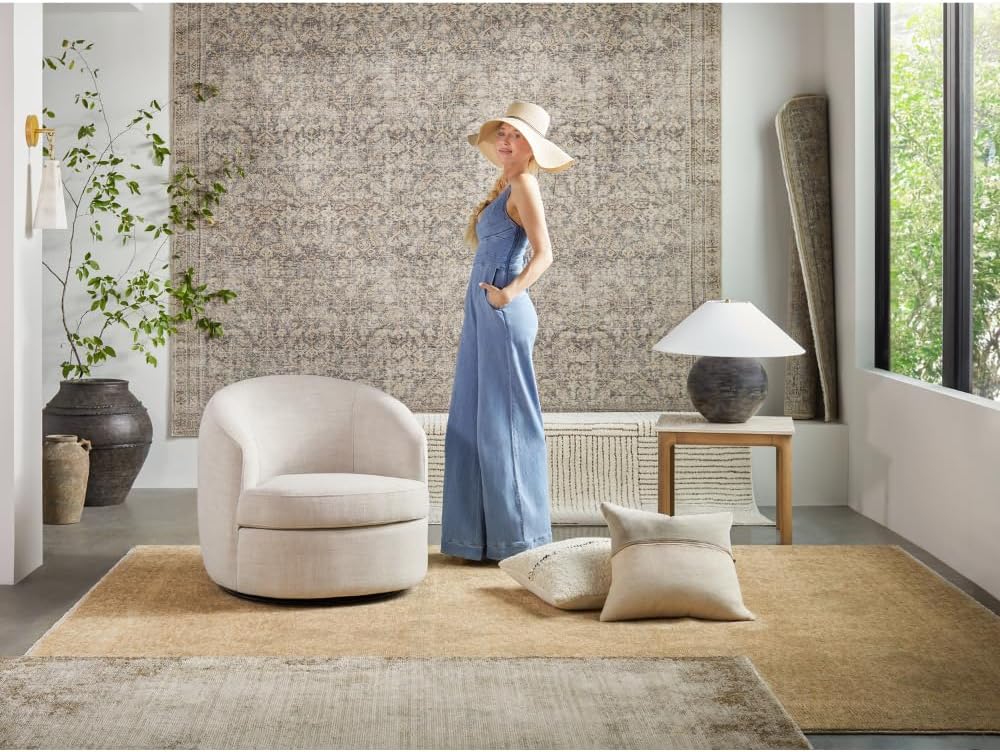 Livabliss x Galey Alix Architect II Modern Geometric Area Rug, 6'7" x 9' (7' x 9'), Brown