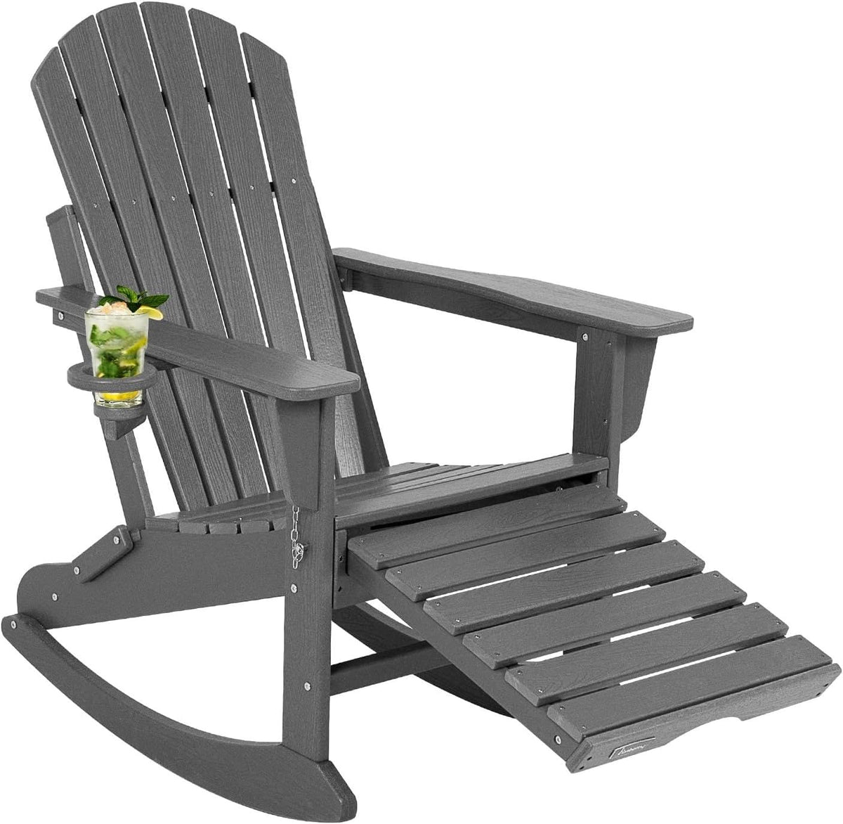 FUNBERRY Oversized Adirondack Rocking Chair, Porch Rocker 400LBS
