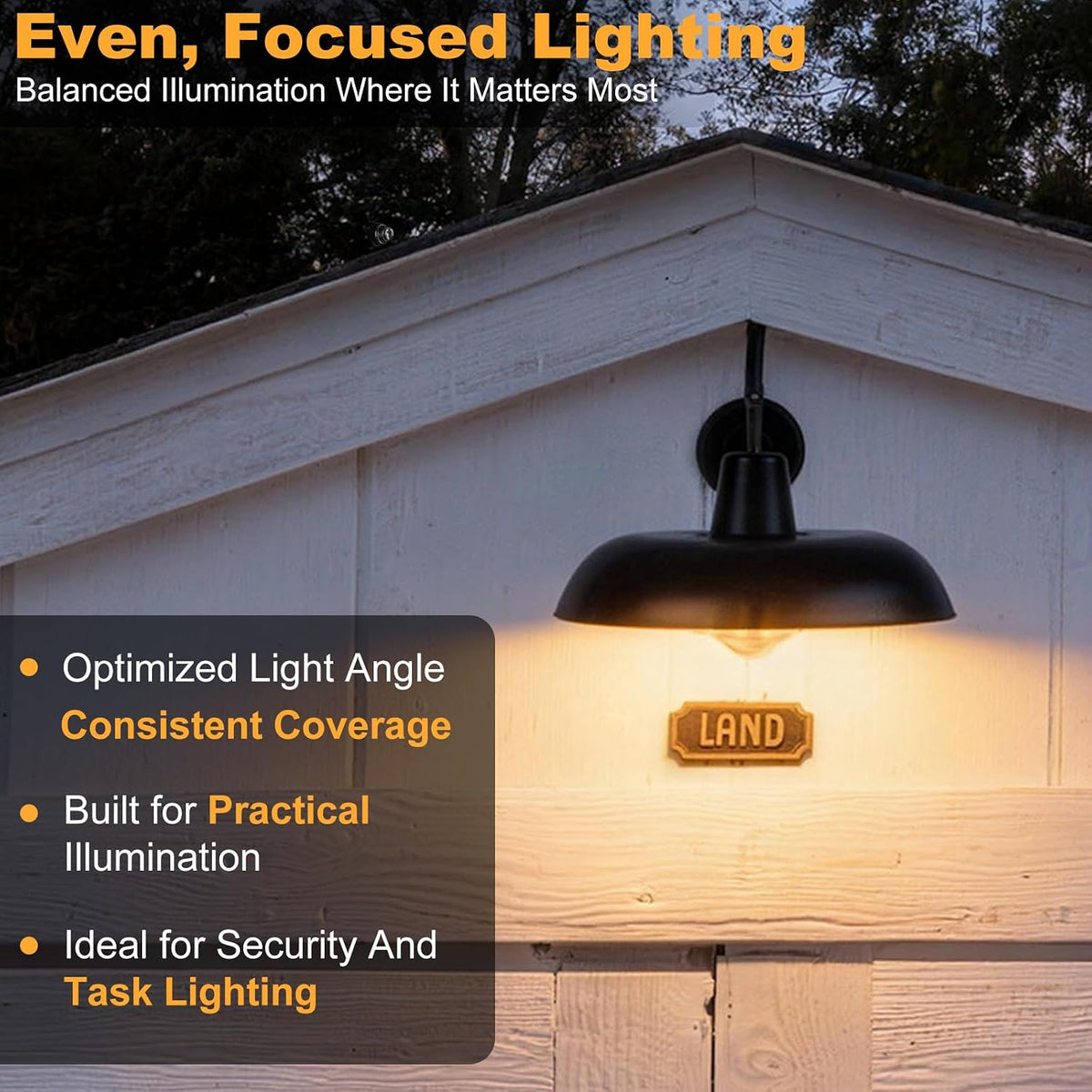 FILIYANO Farmhouse Barn Gooseneck Outdoor Light Fixtures, 14 Inch, 2 Pack