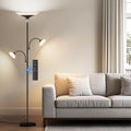 SIBRILLE 42W 3-Light Torchiere Floor Lamp, LED Tree Standing Lamp