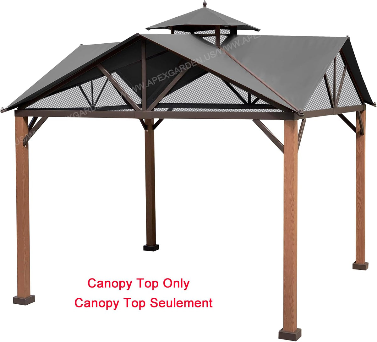 apex garden replacement canopy top for the lowe's shown in use