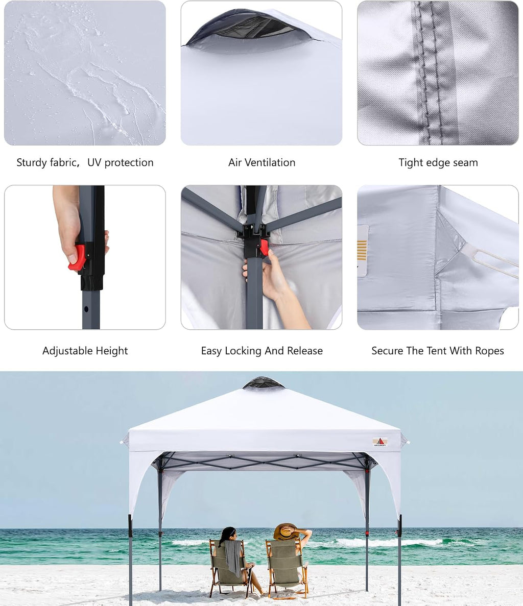 ABCCANOPY 10x10 Pop up Canopy Tent Instant Outdoor Shelter, White