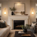 HOLKIRT Mid-Century Brass Globe Wall Sconce, Vanity Light Set of 2