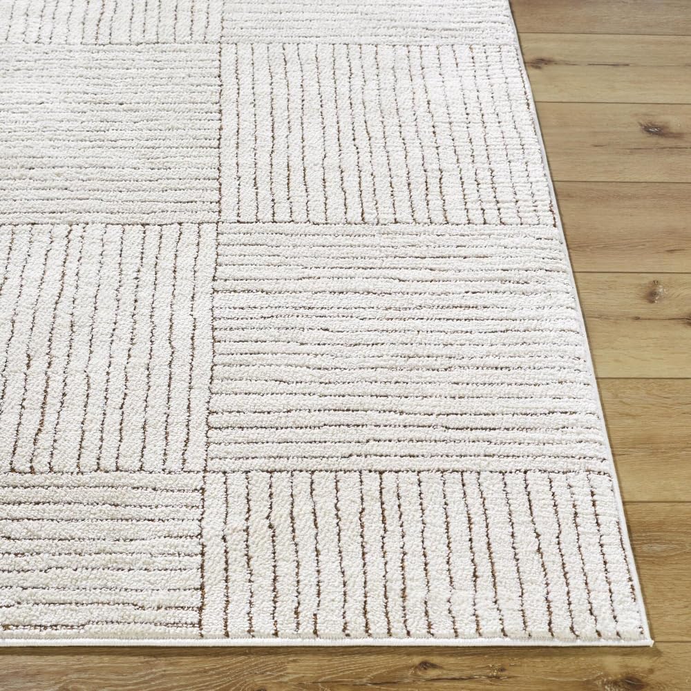 Livabliss x Galey Alix Architect II Modern Geometric Area Rug, 6'7" x 9' (7' x 9'), Brown