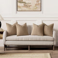 MIULEE Decorative Boucle Throw Pillow Covers 20x20 Inch Camel Set of 4