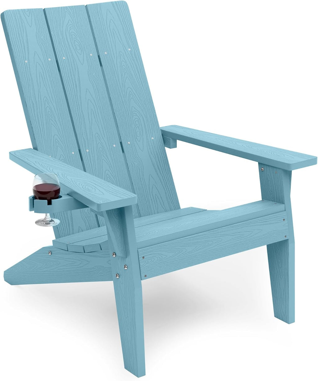 MXIMU Modern Oversized Adirondack Chair, 450lb Load-Bearing Outdoor Chair
