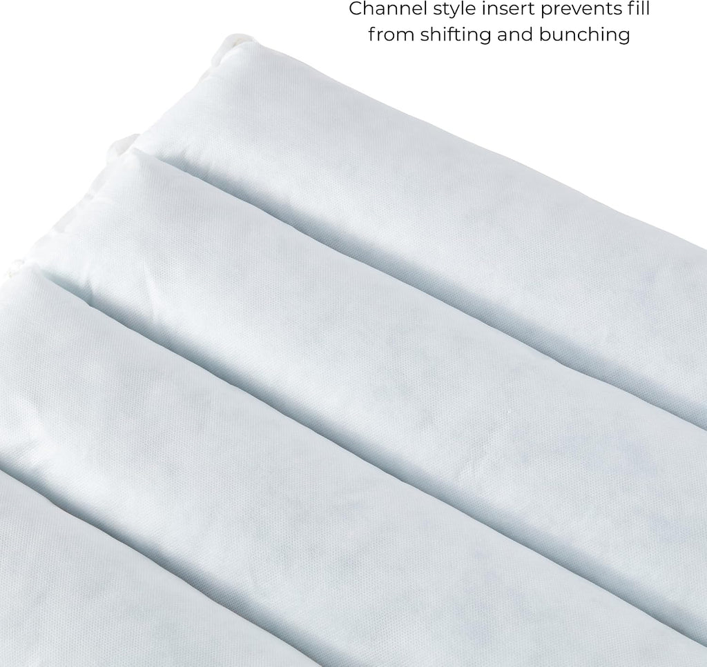 Modern Outdoor Chaise Lounge Cushion with Ties – Durable Polyester Fabric, Channel-Filled Polyfiber Insert, Removable Zippered Cover, Baltic Paisley