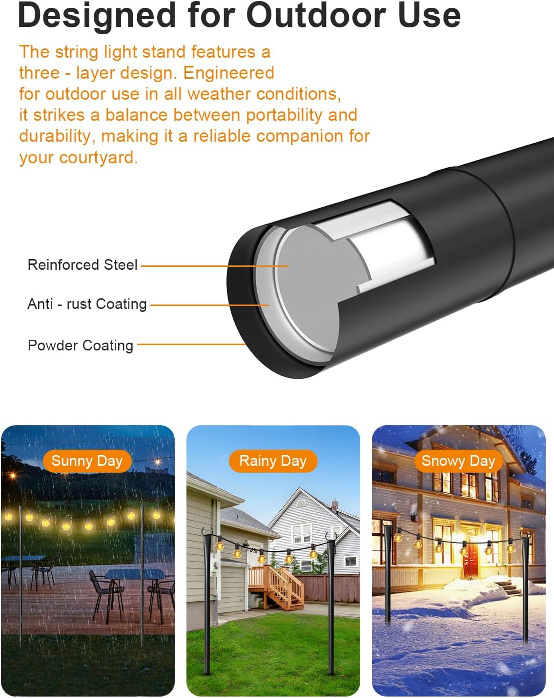 string light poles for outside, adjustable metal patio showing dimensions