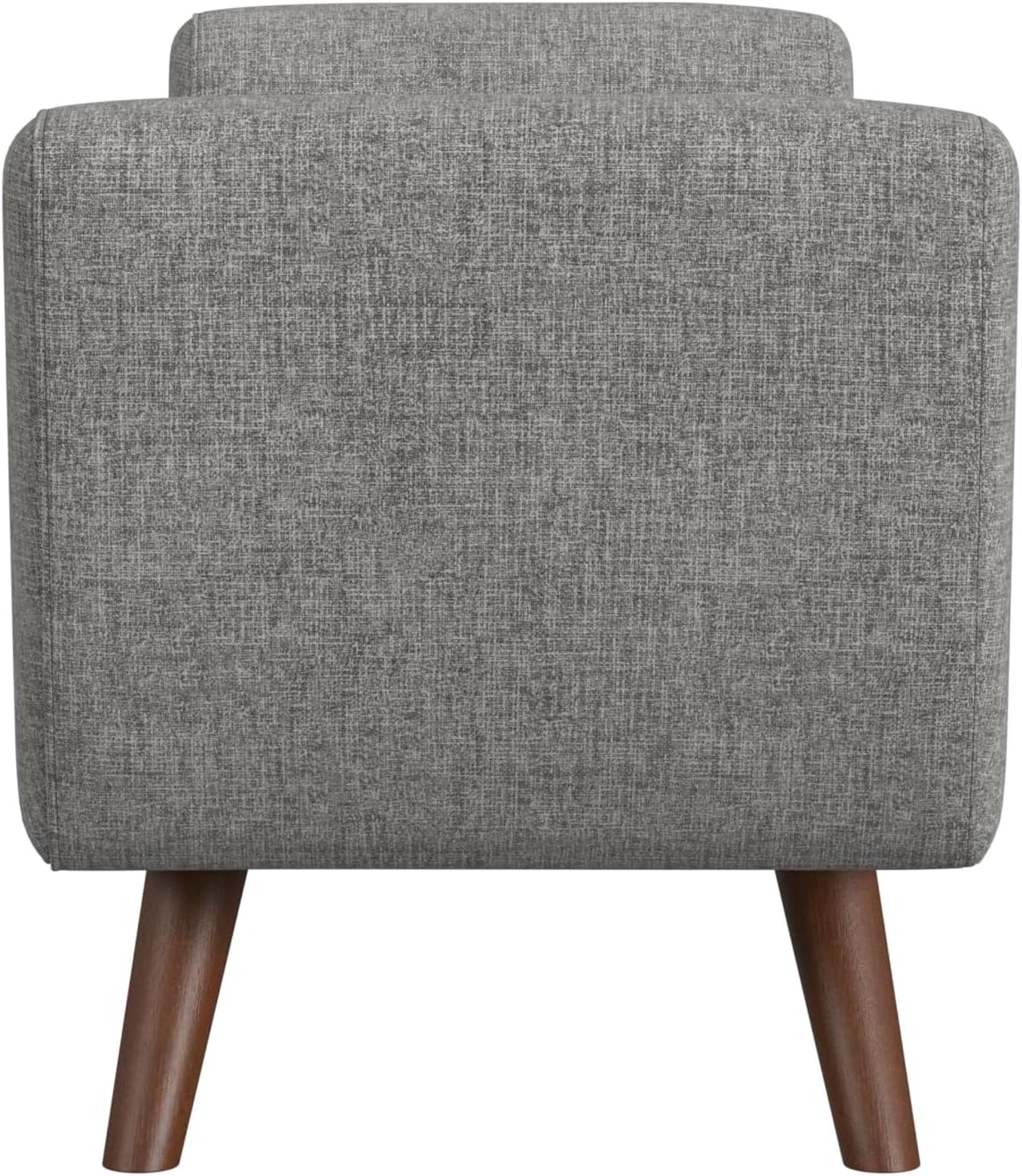 HomePop 60" Modern Storage Bench with Wood Legs - Gray Woven