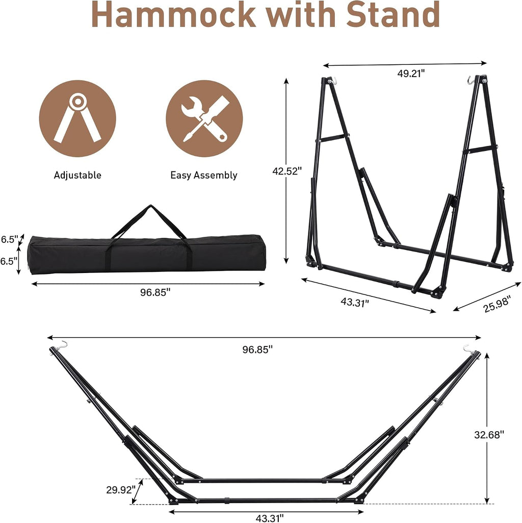 ainfox hammock with foldable stand, 2 in 1 on a desk or shelf
