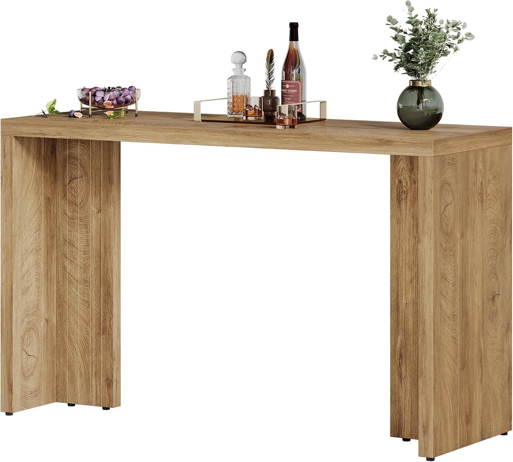 tribesigns 55.12-inch long bar table, farmhouse counter height on a desk or shelf