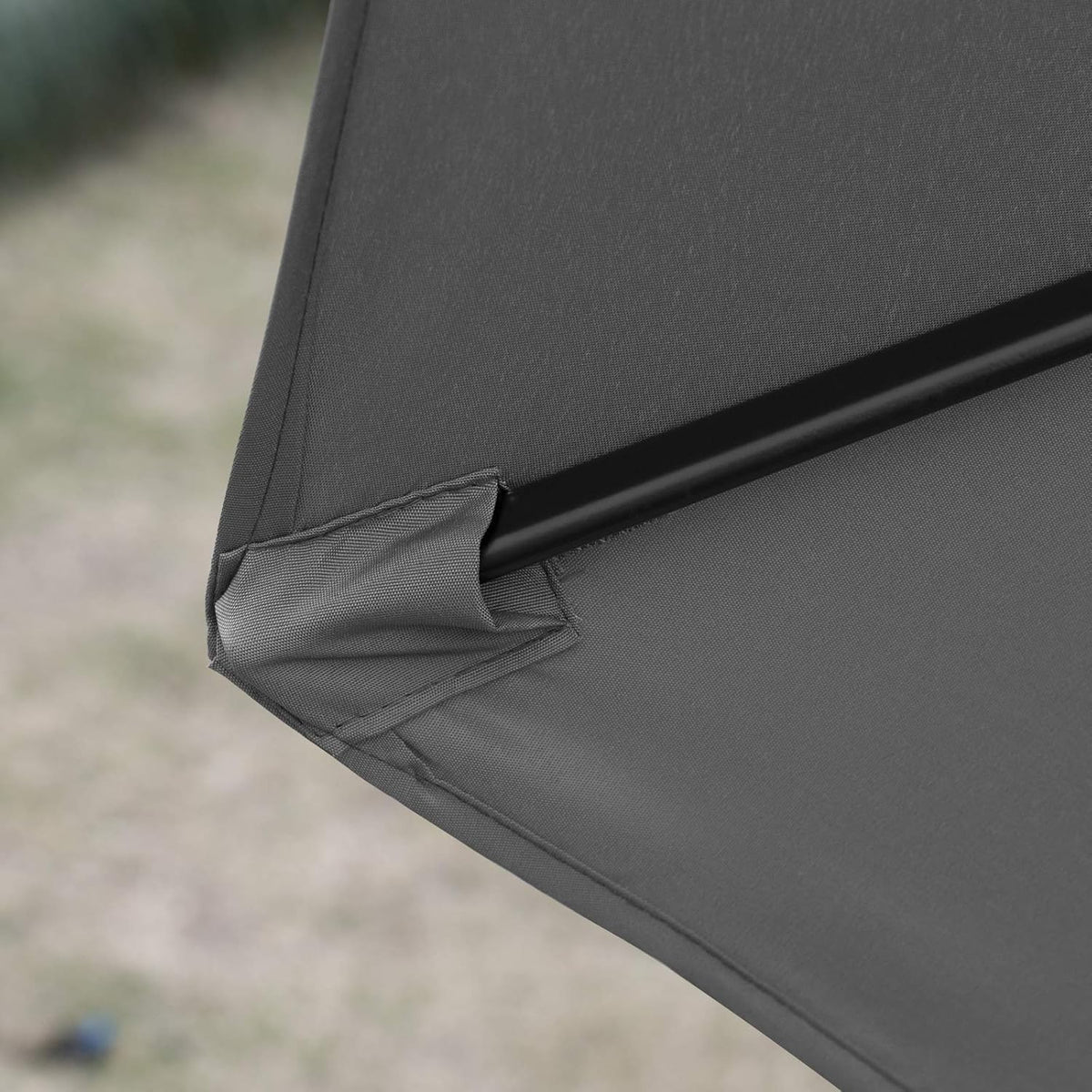 Sunnyglade 9' Patio Umbrella Outdoor Table Umbrella with 8 Ribs Grey