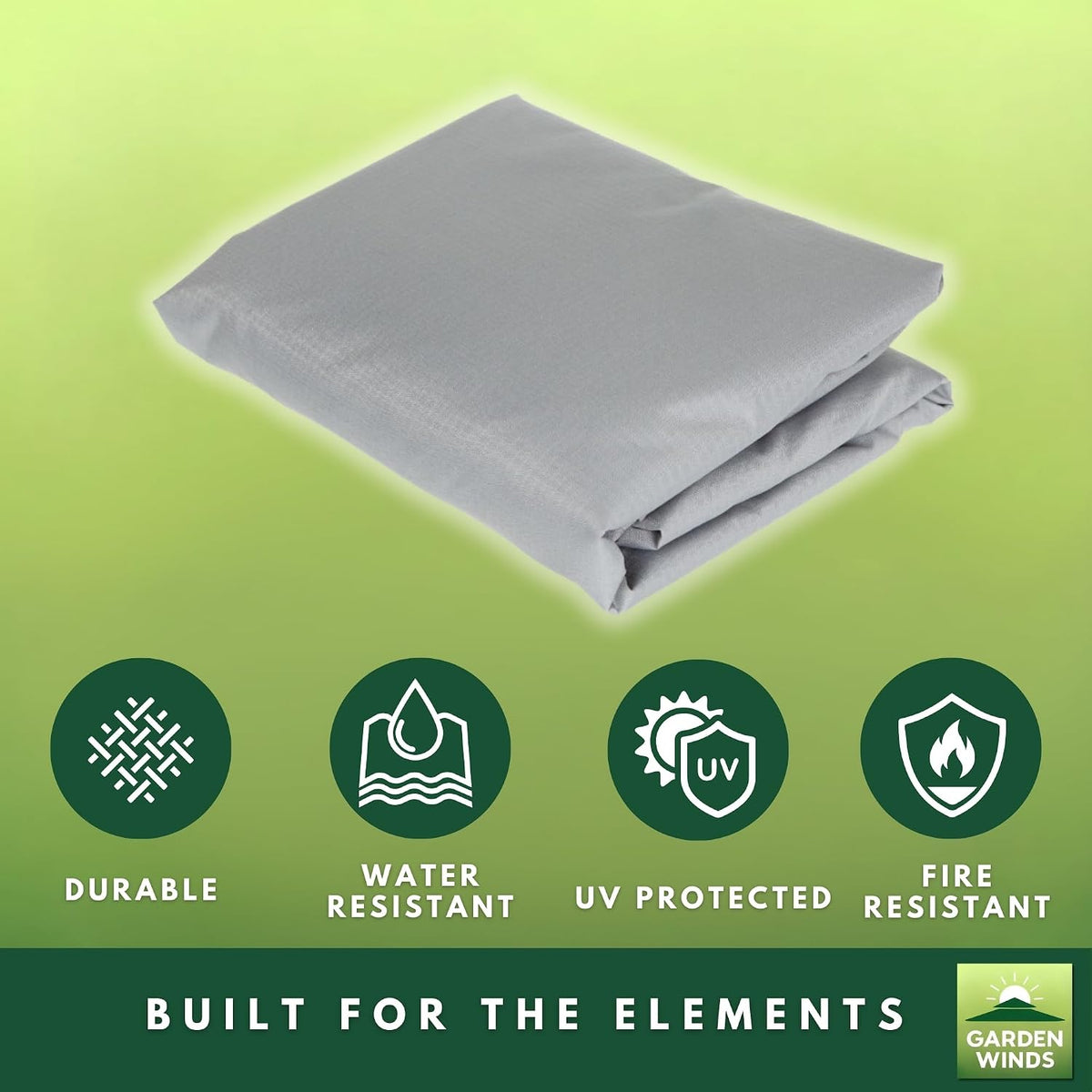 Garden Winds Reinforced RipLock 350 Replacement Canopy Top Cover Compatible with Room Essentials Gray 2-Person Swing Models 009001328, 848681085011, 82613407 - Slate Gray
