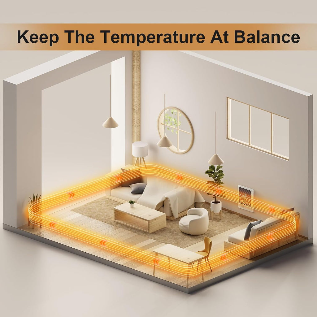 CSC202TW Electric Wall Heater Complete Unit with Thermostat