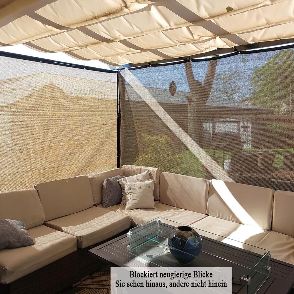 90% sun shade cloth for patio, 12x12 ft on a desk or shelf