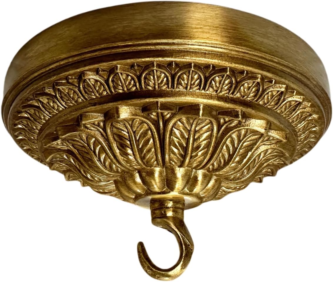 5.9 inches brass canopy kit for chandelier and, close-up detail
