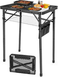 WildFinder Folding Grill Table, 2x1.3 FT Portable Camping Table, Foldable