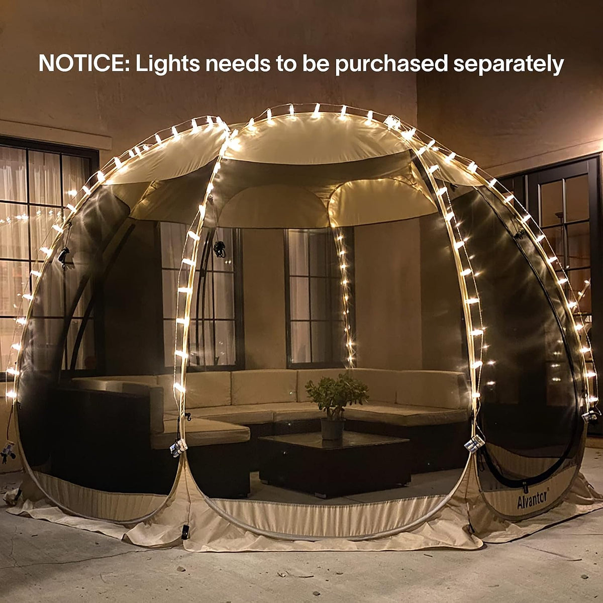 alvantor pop up screen house tent, instant outdoor, view 9